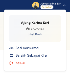 Menu sesi konsultasi